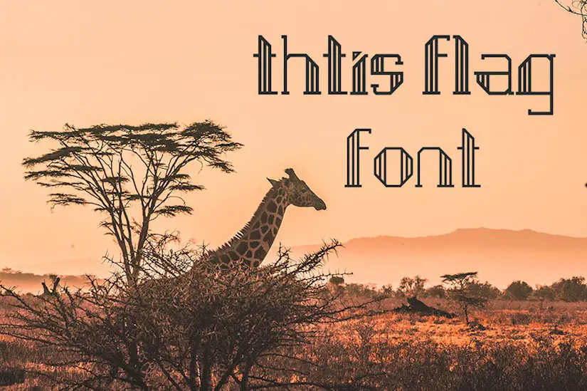 thisflag african font