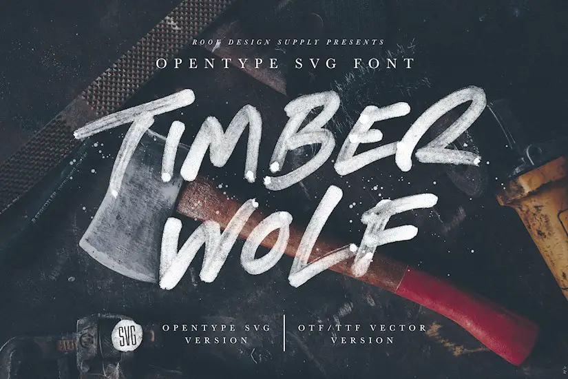 timber wolf opentype svg font