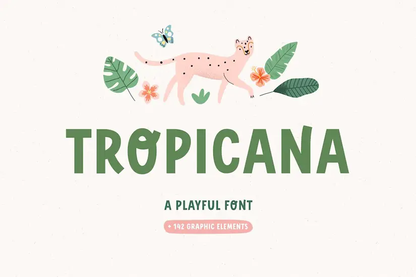 tropicana playful font