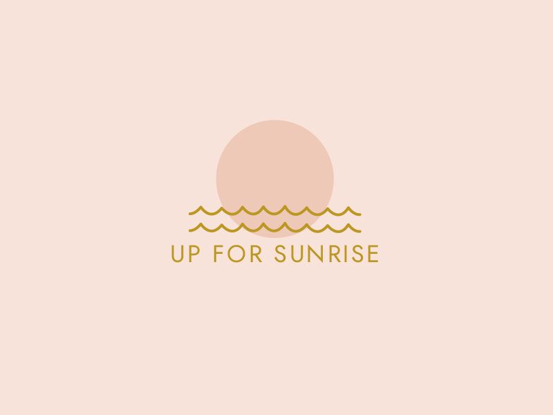 up for sunrise minimalist logo