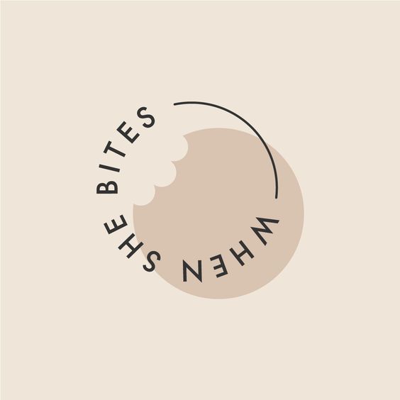 when she bites — food enthusiast social media logo design