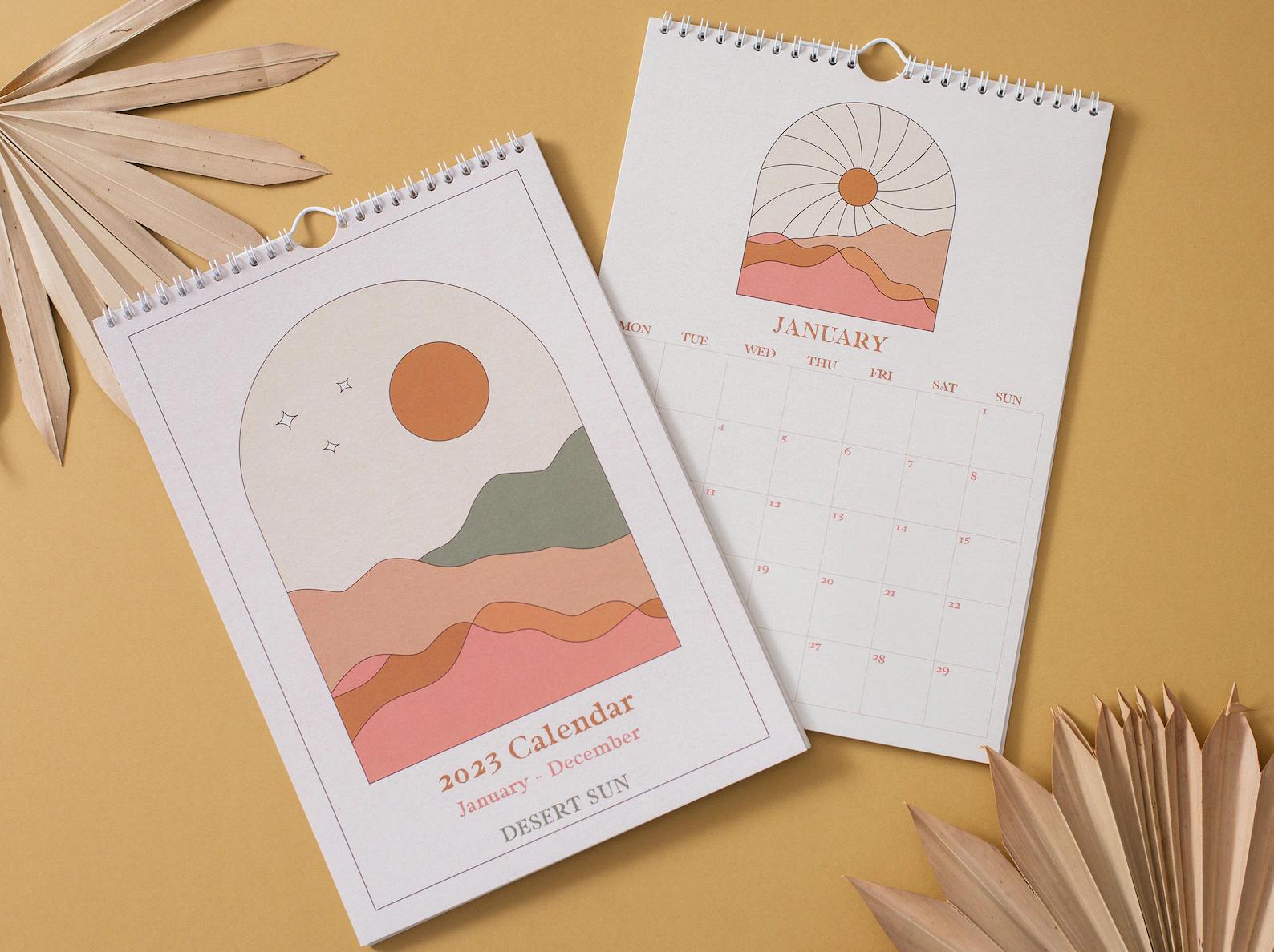 2 2023 calendar desert sun 12 month