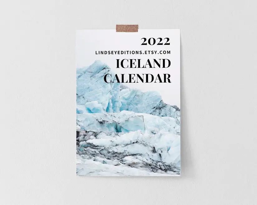 2022 iceland calendar photography