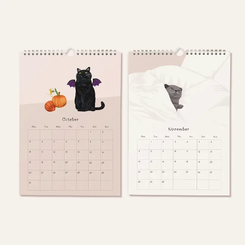 2022 wall calendar cat calendar 2022 a4