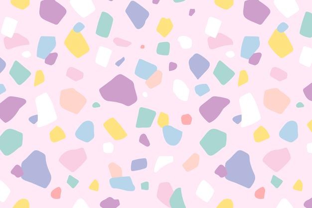 background seamless pattern vector with cute pastel terrazzo