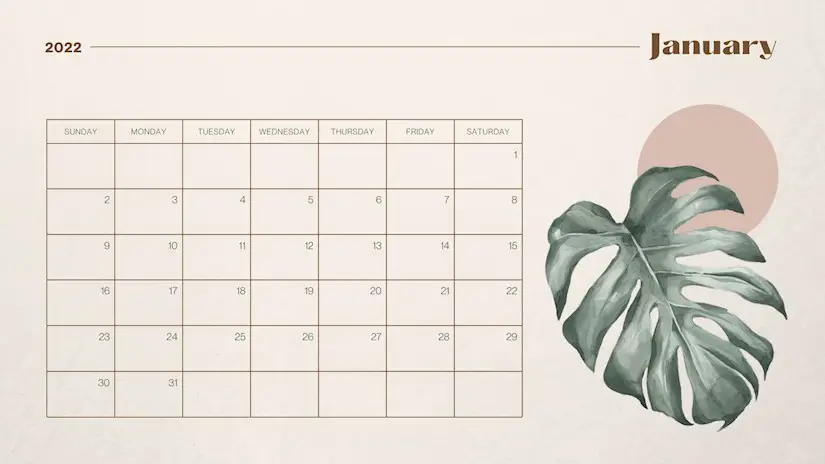 46 printable january 2022 calendars to download