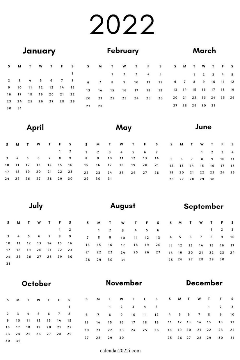 Mini 2022 Calendar Printable 48 Aesthetic Printable Calendars 2022 (Both Free And Premium)