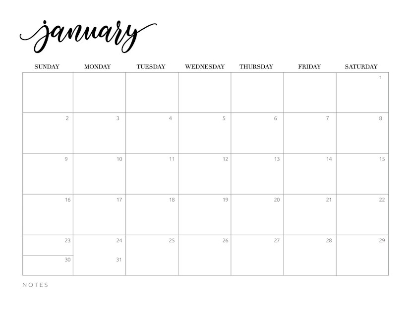 46 printable january 2022 calendars to download