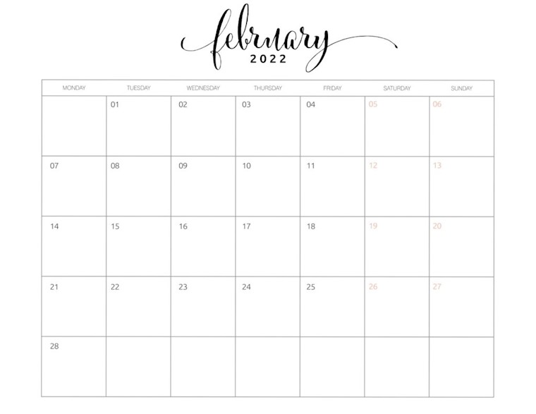 41 free printable february 2022 calendars to download onedesblog