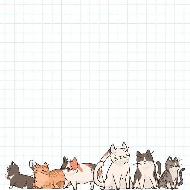 cats note paper background