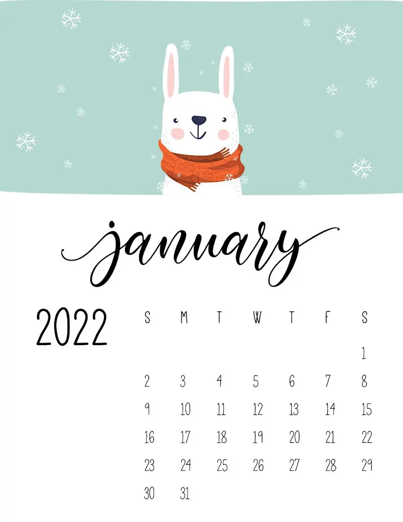 46 printable january 2022 calendars to download