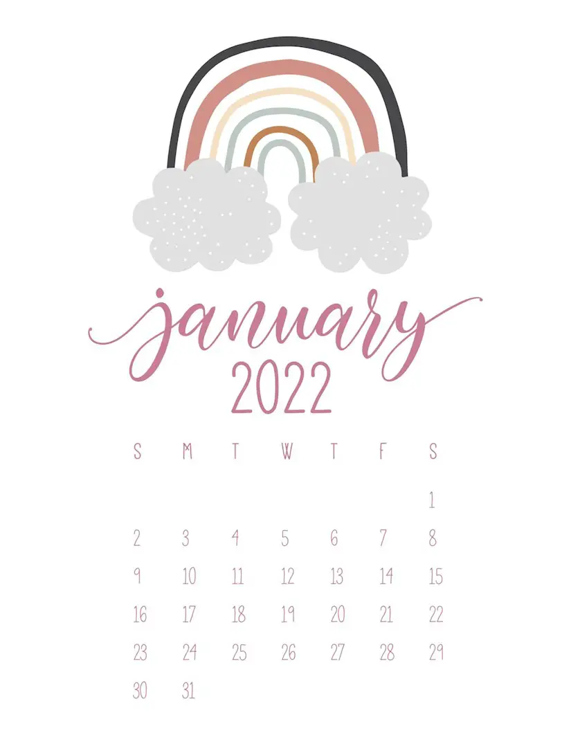 46 printable january 2022 calendars to download