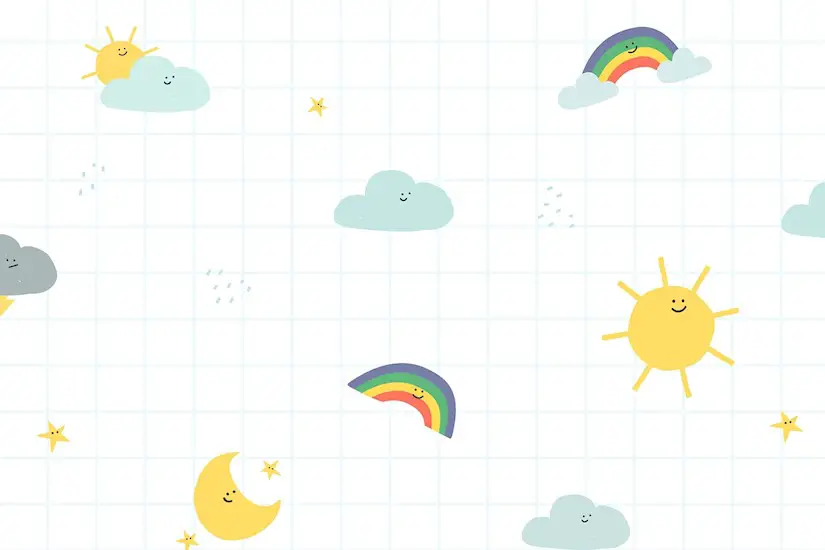 free illustration vector cute background cloud kids