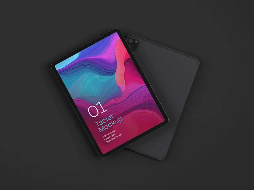 free ipad pro mockup set tablet screen