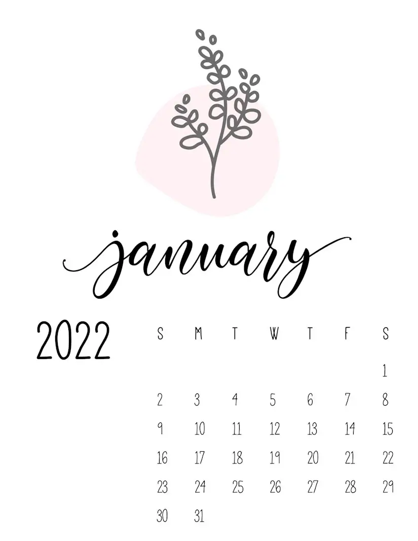 46 printable january 2022 calendars to download