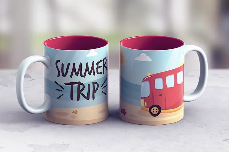 full wrap mug mockup