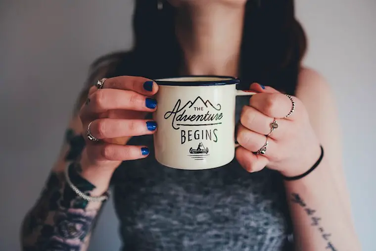 hand enamel mug mockup