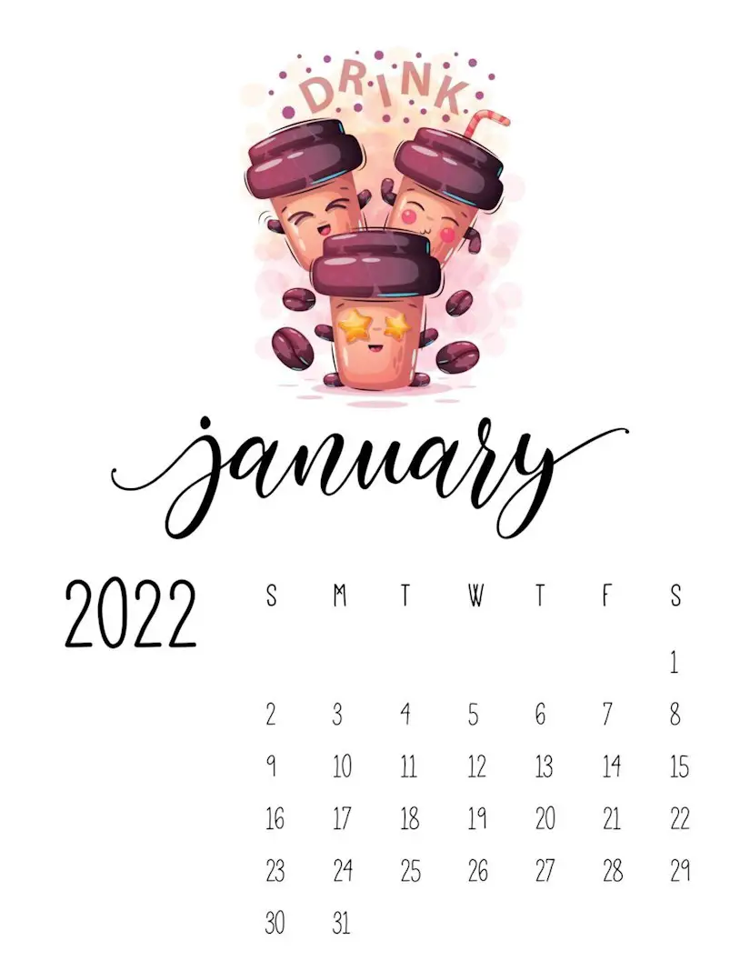 january 2022free funny calendar 2022 printable