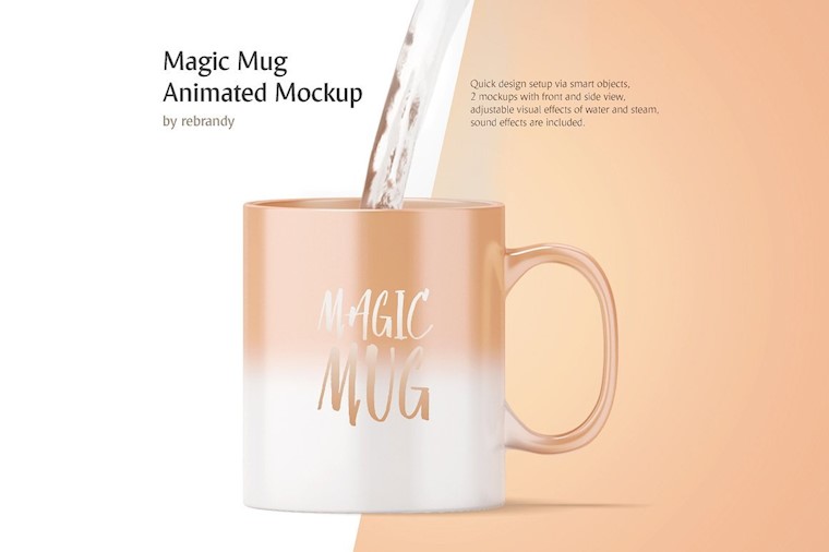 magic mug animated mockup