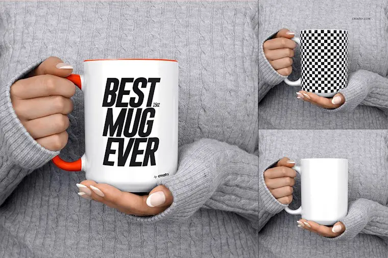 mug mockup set 15oz many views