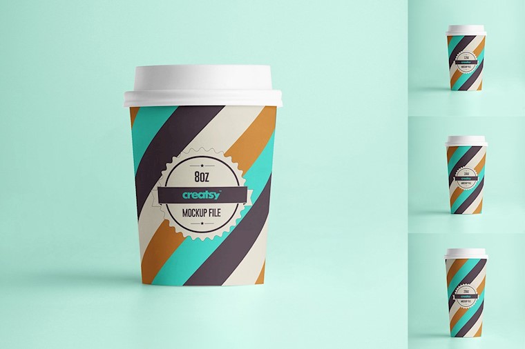 paper cups mockup set