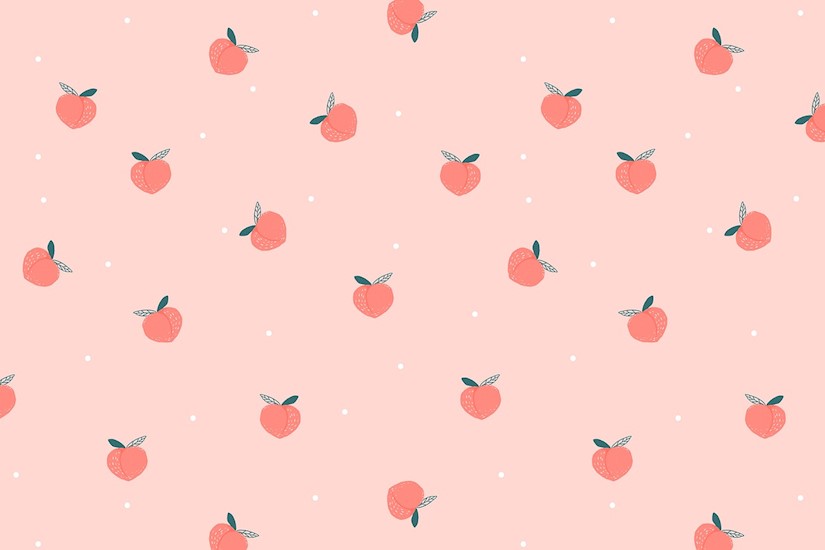 peach background cute desktop wallpaper