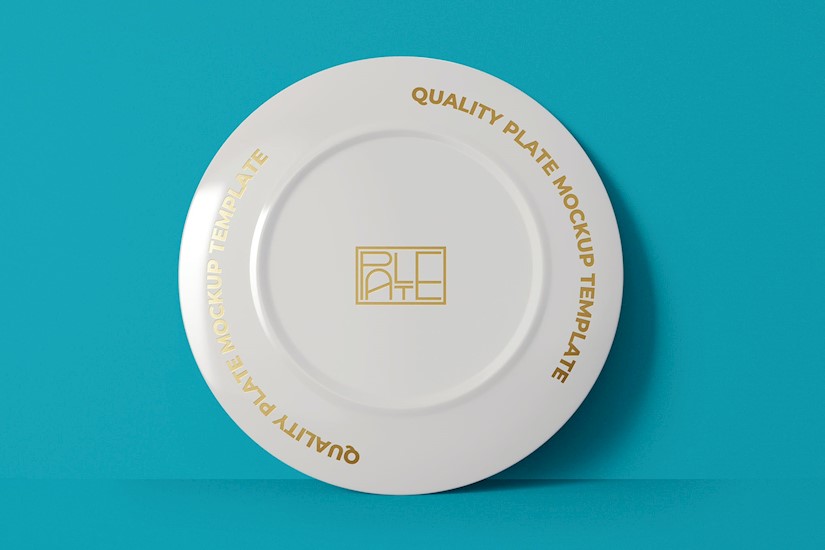 porcelain plate mockup template