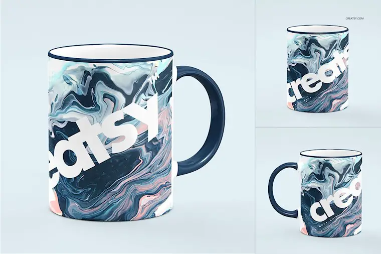 sublimation mug 2 mockup set