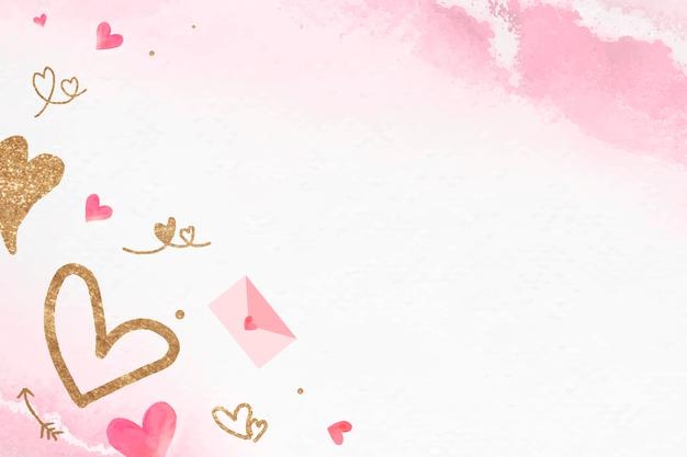valentine rsquo s love letter frame vector background