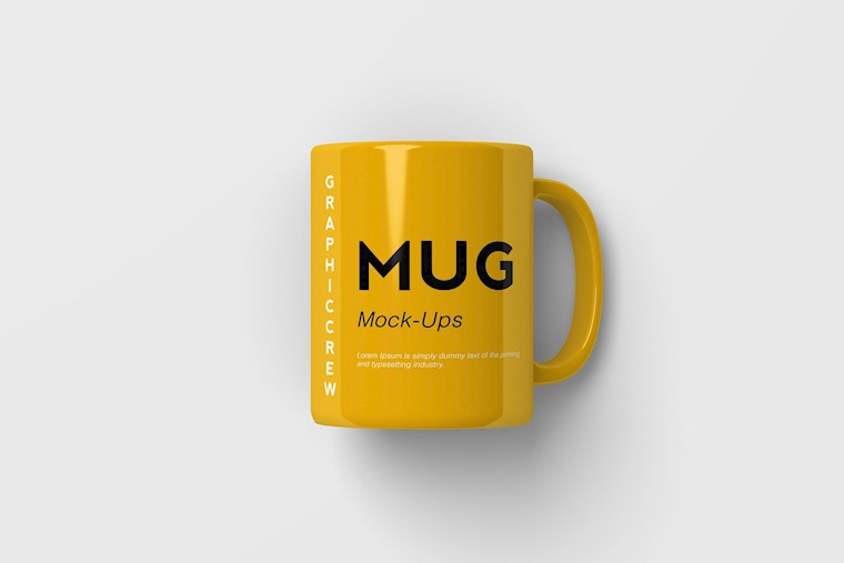yellow mug mockup