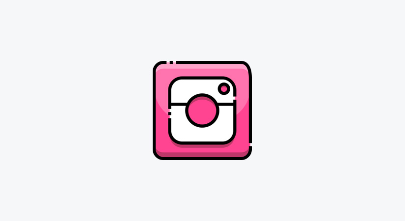 instagram neon icon pink transparent PNG - StickPNG