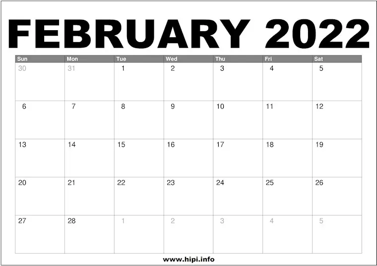 2022 february calendar printable01