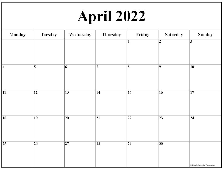 42 Simple & Cute Printable April Calendars 2022