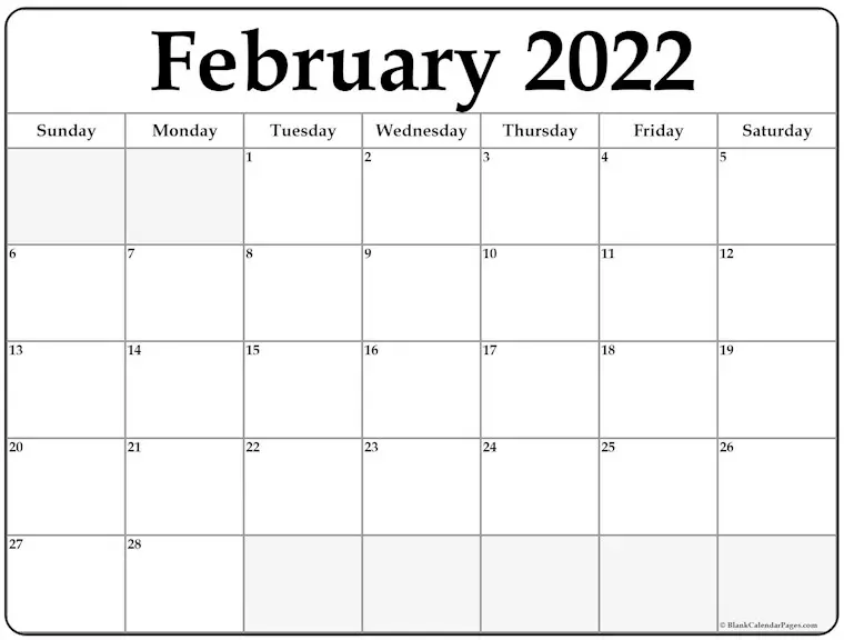 blankfebruary 2022 calendar b4