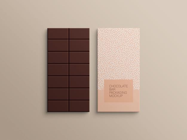 chocolate bar wrapping paper packaging mockup design