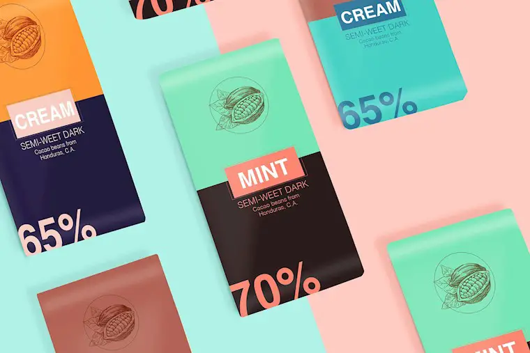 chocolate packaging mock up