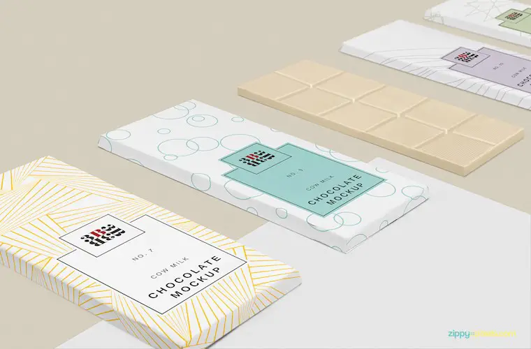 cute chocolate bar mockup