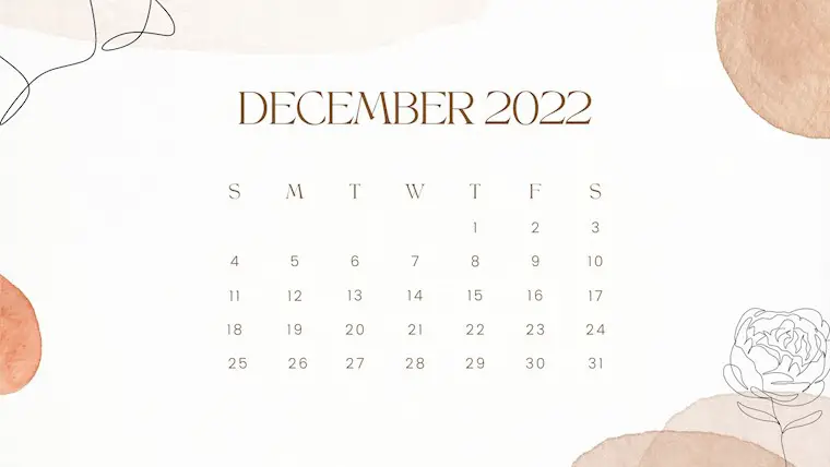 50 FREE December Wallpaper Calendar Designs For 2022