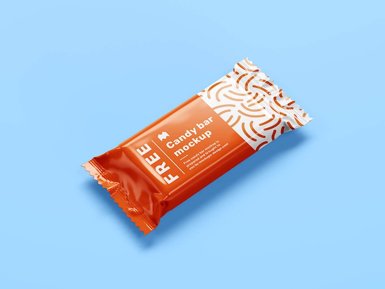 free candy chocolate bar packaging mockup psd set