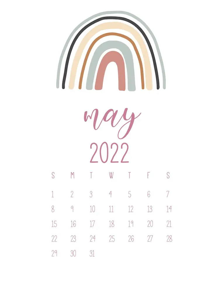 free cute printable calendar 2022 may scaled 1