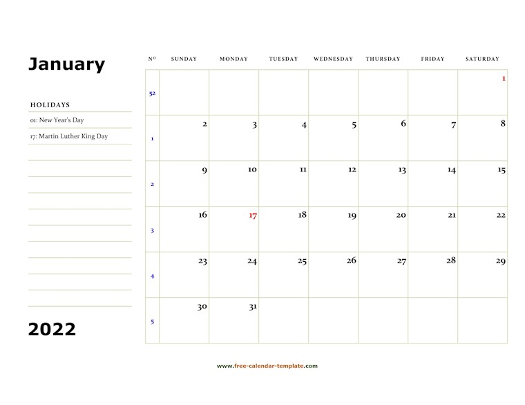 january 2022 calendar boxnotes horizontal
