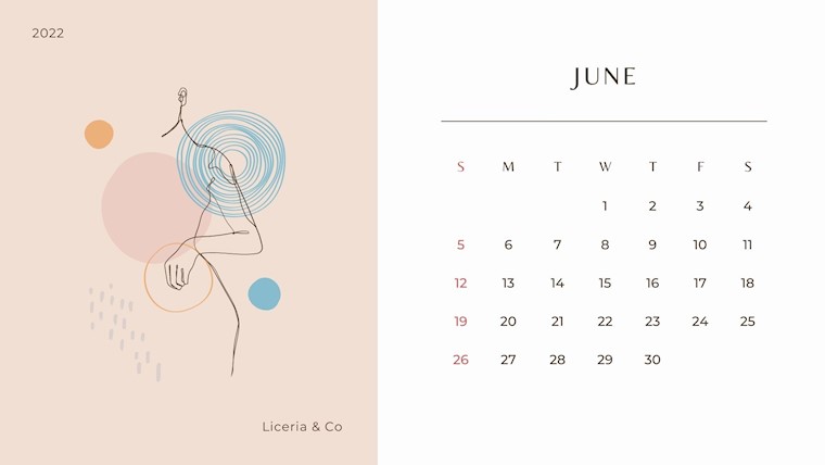 neutral beauty june 2022 calendar