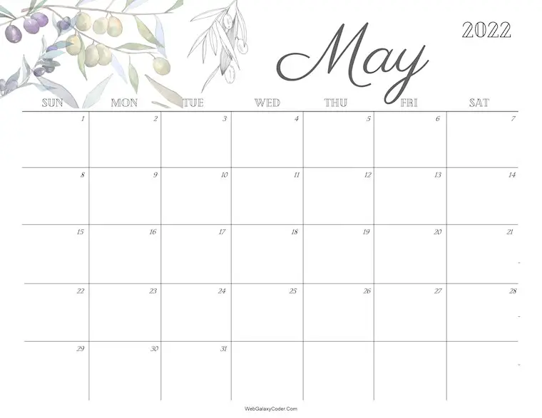 36 printable free may 2022 calendars to download onedesblog