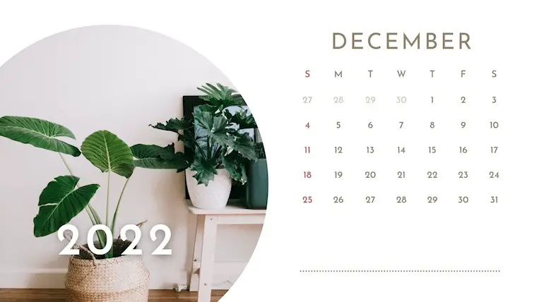nice december calendar 2022 printable cute