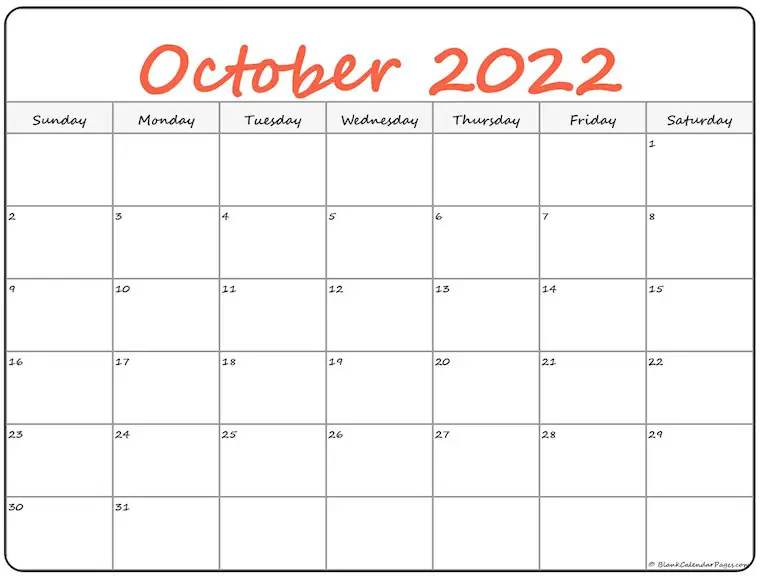 october 2022 calendar b15