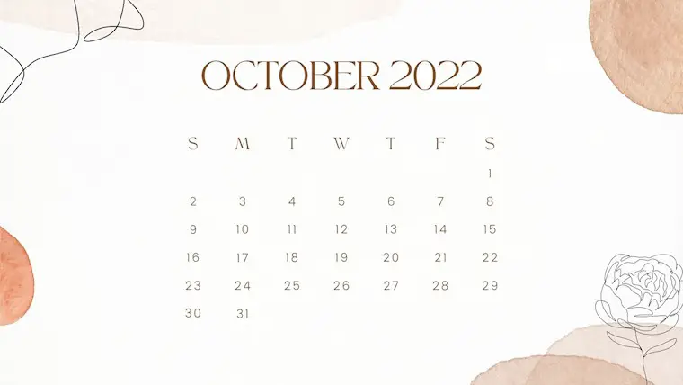 October 2022 Wallpaper Calendar 49 Free Printable October 2022 Calendars With Holidays - Onedesblog