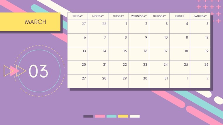 purple march calendar 2022 printable