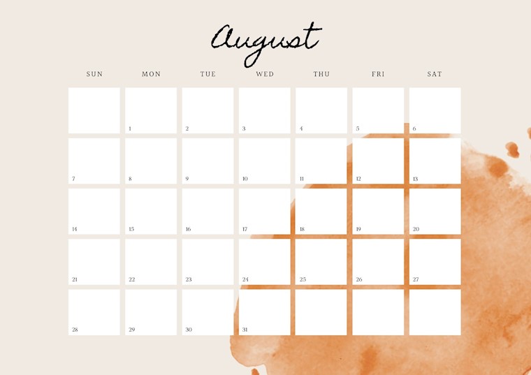 scrapbook august 2022 calendar abstract