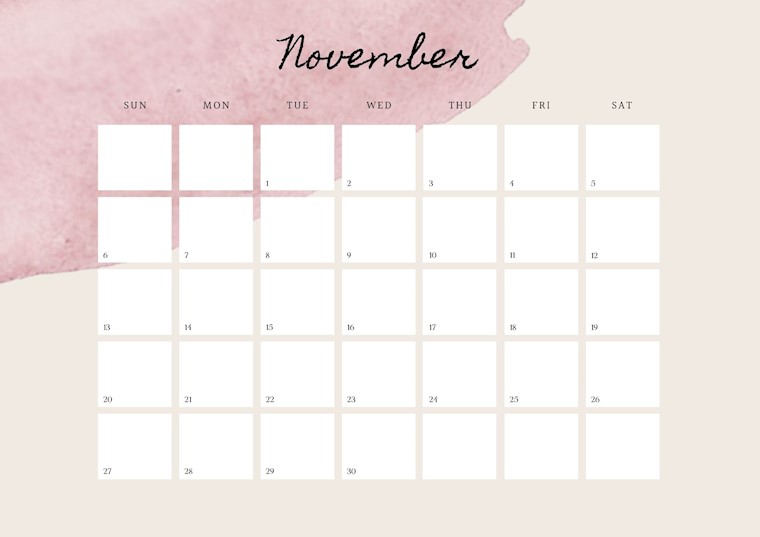scrapbook november 2022 calendar abstract