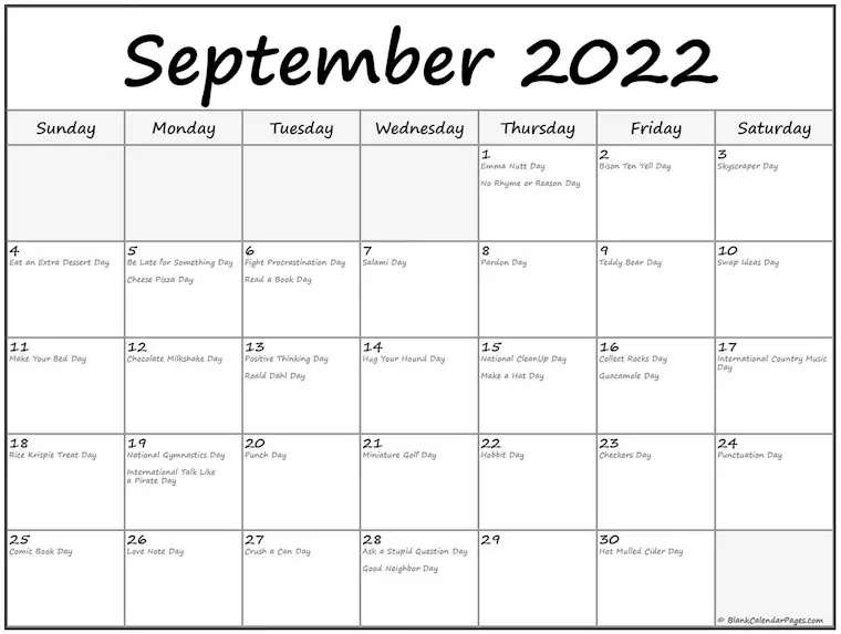 september 2022 calendar fun holidays2